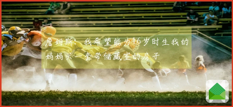 詹姆斯：我希望能为16岁时生我的妈妈买一套带储藏室的房子