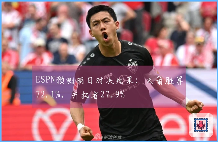 ESPN预测明日对决结果：火箭胜算72.1%，开拓者27.9%